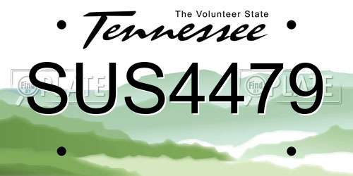 SUS4479 Tennessee License Plate