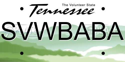 SVWBABA Tennessee License Plate