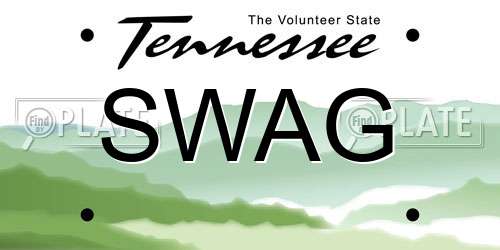 SWAG Tennessee License Plate