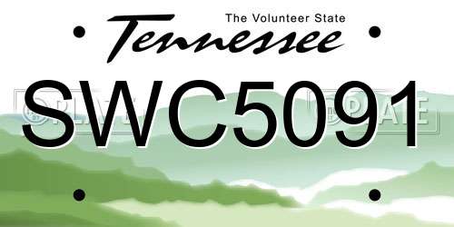 SWC5091 Tennessee License Plate