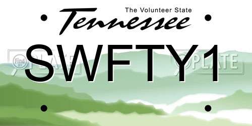 SWFTY1 Tennessee License Plate