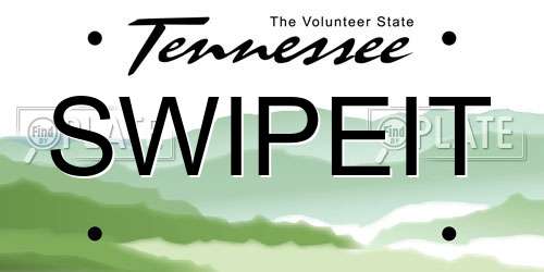 SWIPEIT Tennessee License Plate