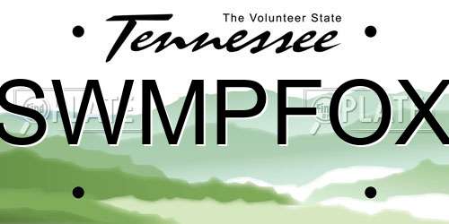 SWMPFOX Tennessee License Plate