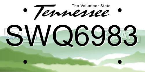 SWQ6983 Tennessee License Plate
