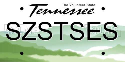 SZSTSES Tennessee License Plate