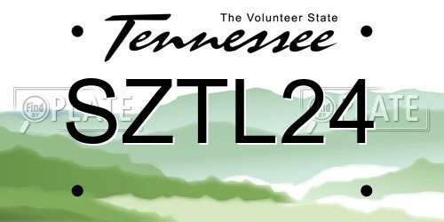 SZTL24 Tennessee License Plate