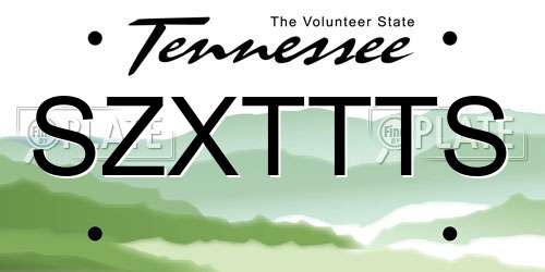 SZXTTTS Tennessee License Plate
