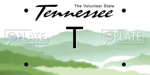 T Tennessee License Plate