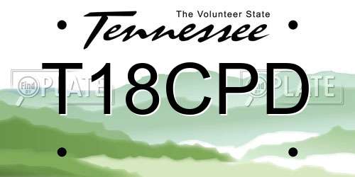 T18CPD Tennessee License Plate