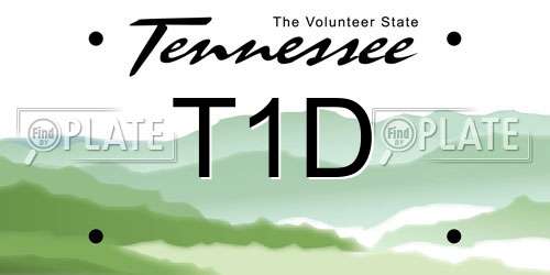 T1D Tennessee License Plate