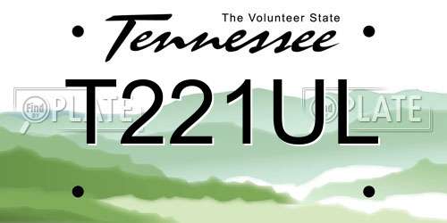 T221UL Tennessee License Plate