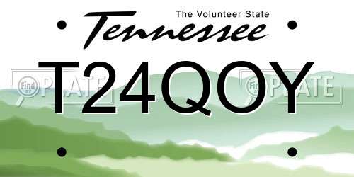 T24QOY Tennessee License Plate