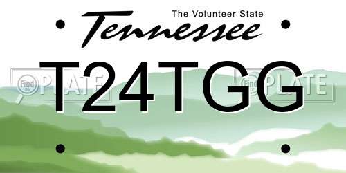 T24TGG Tennessee License Plate