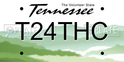T24THC Tennessee License Plate
