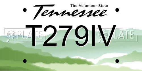 T279IV Tennessee License Plate