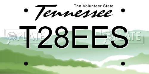 T28EES Tennessee License Plate