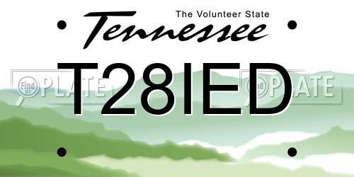 T28IED Tennessee License Plate