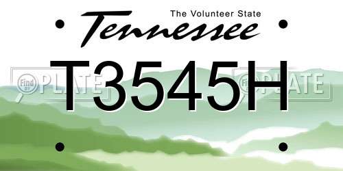 T3545H Tennessee License Plate