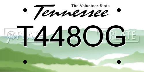 T448OG Tennessee License Plate