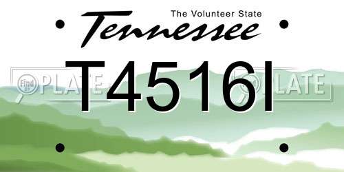 T4516I Tennessee License Plate