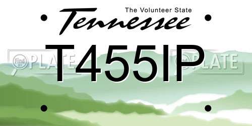 T455IP Tennessee License Plate