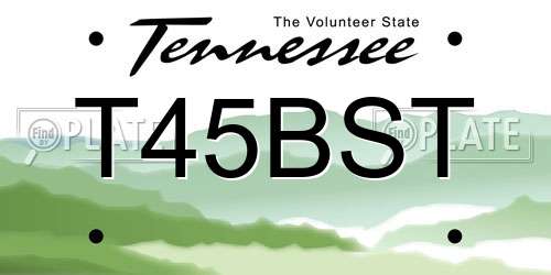 T45BST Tennessee License Plate