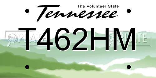 T462HM Tennessee License Plate