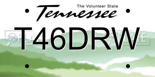 T46DRW Tennessee License Plate