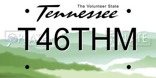T46THM Tennessee License Plate