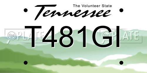 T481GI Tennessee License Plate