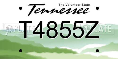 T4855Z Tennessee License Plate