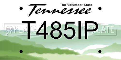 T485IP Tennessee License Plate