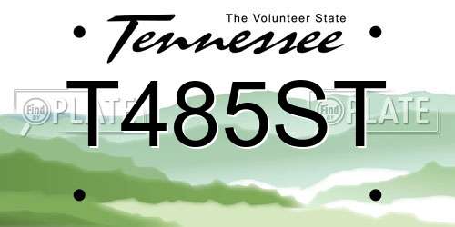 T485ST Tennessee License Plate