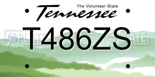 T486ZS Tennessee License Plate