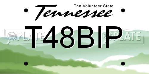 T48BIP Tennessee License Plate