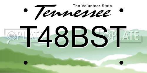 T48BST Tennessee License Plate