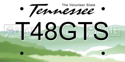 T48GTS Tennessee License Plate