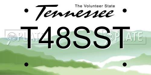 T48SST Tennessee License Plate