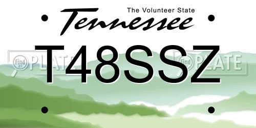 T48SSZ Tennessee License Plate