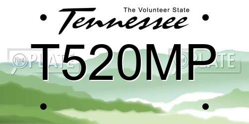 T520MP Tennessee License Plate