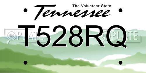 T528RQ Tennessee License Plate