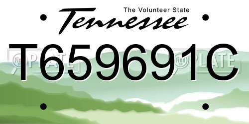 T659691C Tennessee License Plate