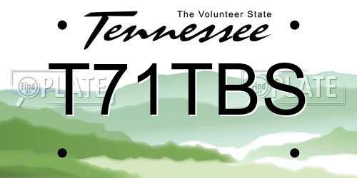 T71TBS Tennessee License Plate