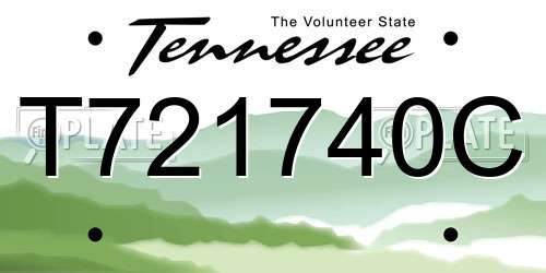 T721740C Tennessee License Plate