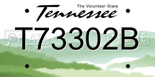 T73302B Tennessee License Plate