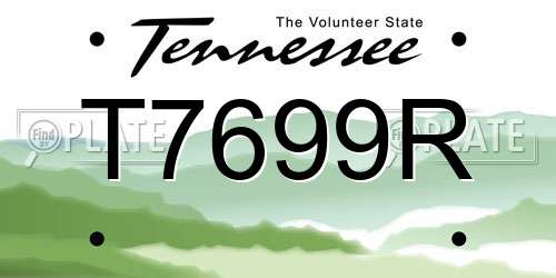 T7699R Tennessee License Plate