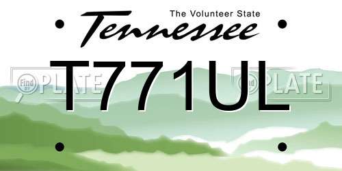 T771UL Tennessee License Plate