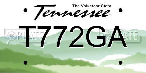 T772GA Tennessee License Plate