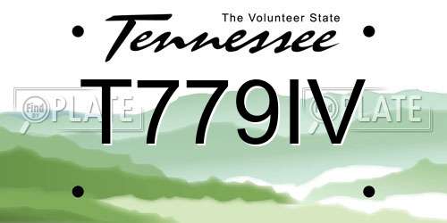 T779IV Tennessee License Plate