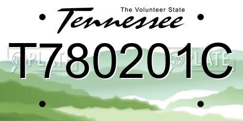 T780201C Tennessee License Plate